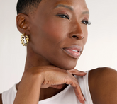 BellaOro 14K Gold Over Resin  Polished 1-1/4" San Marco Hoop Earrings